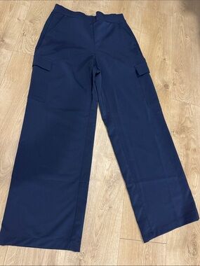 STYLUS Navy Wide Leg Relaxed-Fit Pants